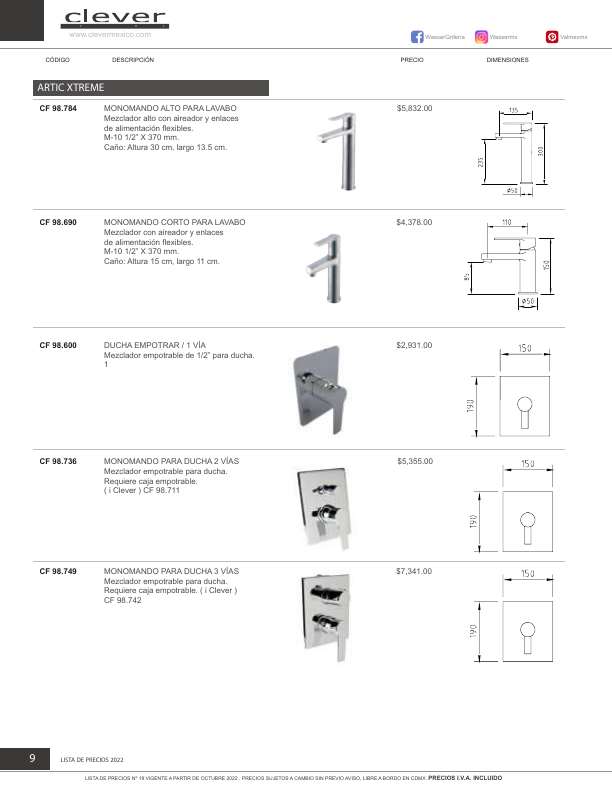 Cf 98.784 Monomando Alto Para Lavabo CF-98.784