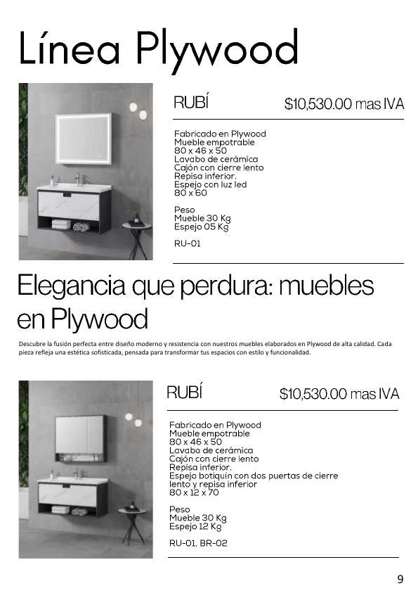Mueble empotrable 530.00